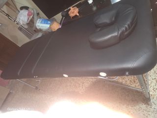 Camilla de masajes plegable negro