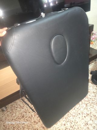 Camilla de masajes plegable negro