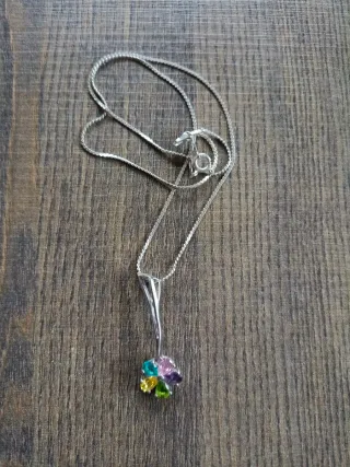 Colgante Plata Multicolor