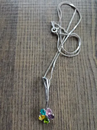 Colgante Plata Multicolor