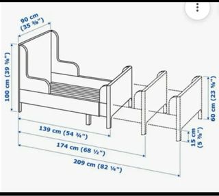 Cama infantil extensible rosa