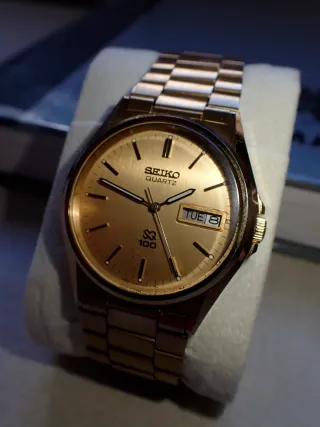 Reloj Seiko Quartz Dorado Hombre
