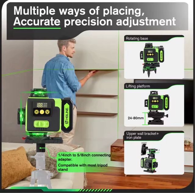 Livello Laser HGLINE 4D 16 Linee Verdi