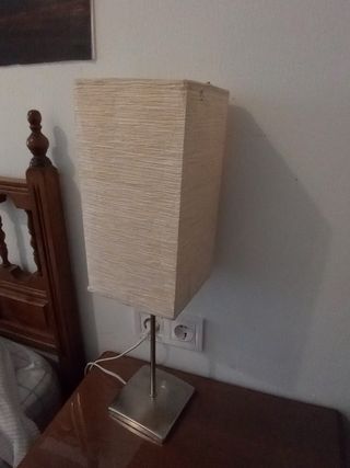 2 LAMPARAS VINTAGE DE MESILLA DE PAPEL CON TIRADOR