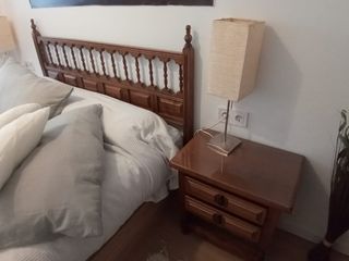 2 LAMPARAS VINTAGE DE MESILLA DE PAPEL CON TIRADOR