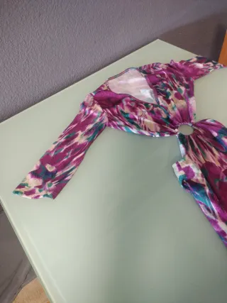 Vestido largo estampado talla única