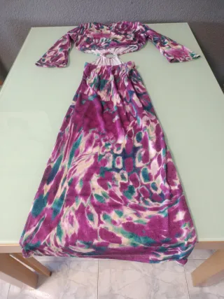 Vestido largo estampado talla única