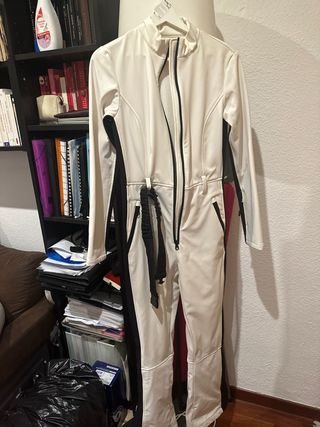 Conjunto Ski Mono y Anorak Blanco/Negro