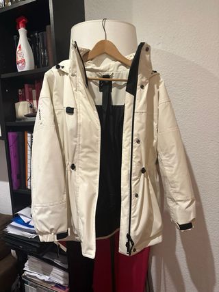 Conjunto Ski Mono y Anorak Blanco/Negro