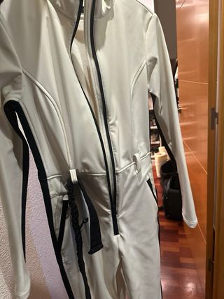 Conjunto Ski Mono y Anorak Blanco/Negro