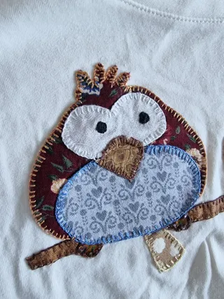 Camiseta patchwork pájaros