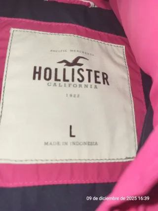 Chaqueta Hollister rosa talla L