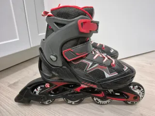 Patines en línea Oxelo negros y rojos 35-38