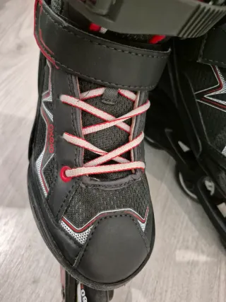 Patines en línea Oxelo negros y rojos 35-38