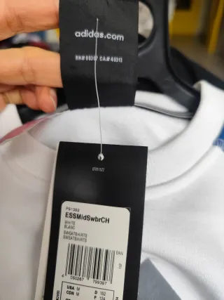 Sudadera Adidas Blanca y Azul Talla s