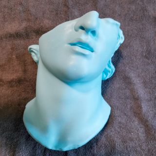 Scultura Frammento Testa in Gesso Ceramico