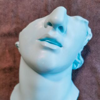 Scultura Frammento Testa in Gesso Ceramico