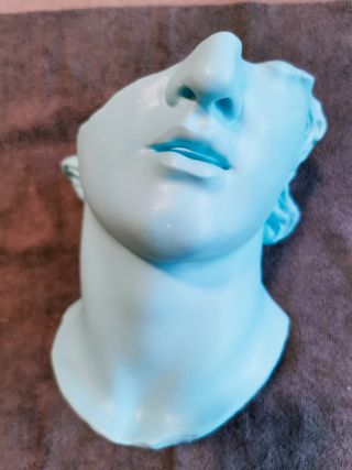 Scultura Frammento Testa in Gesso Ceramico