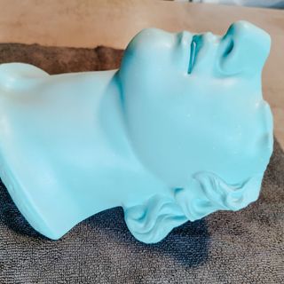 Scultura Frammento Testa in Gesso Ceramico