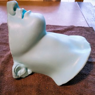 Scultura Frammento Testa in Gesso Ceramico