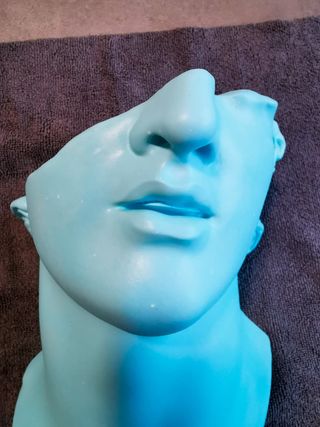 Scultura Frammento Testa in Gesso Ceramico