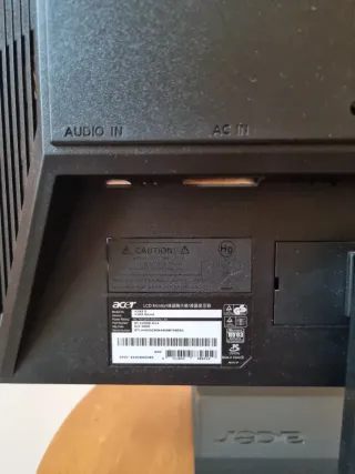 Pantalla Acer 19" Negra