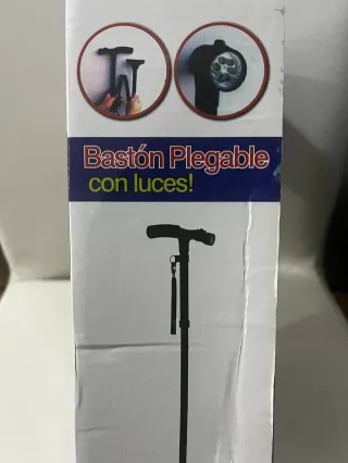 Bastón Plegable con Luz LED y Base 360