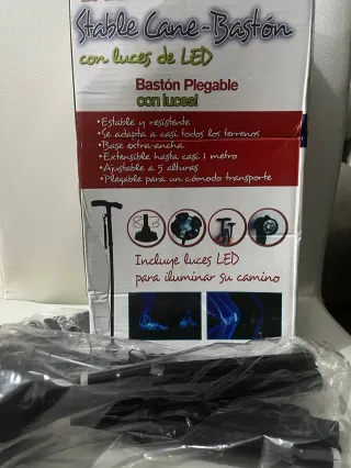 Bastón Plegable con Luz LED y Base 360