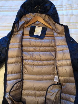 Plumas chica azul y beige