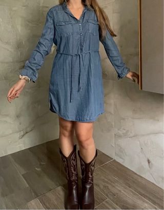 Vestido vaquero manga larga talla L