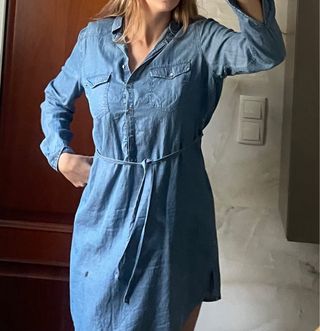 Vestido vaquero manga larga talla L