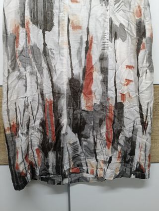 Vestido vintage 100% lino estampado