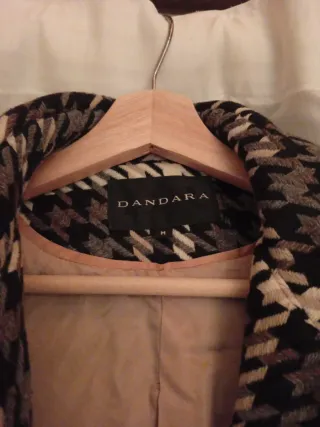 Abrigo estampado pata de gallo talla M