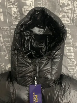 Abrigo Negro Brillante Ralph Lauren