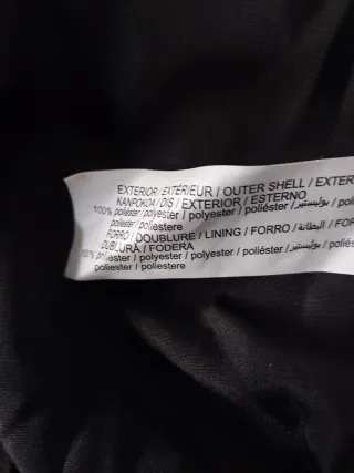 Cazadora bomber negra piel sintética