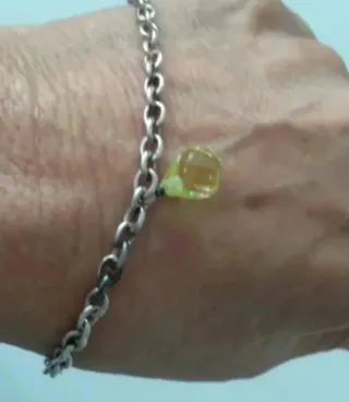 Pulseras de plata de ley con abalorios
