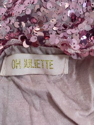 Vestido corto lentejuelas rosa