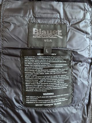 Chaleco acolchado Blauer Negro. Perfecto estado.