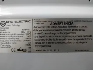 Microondas con grill ERS ELECTRIC