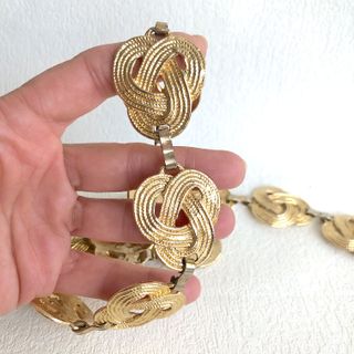 Cintura catena vintage anni '70 nodo oro