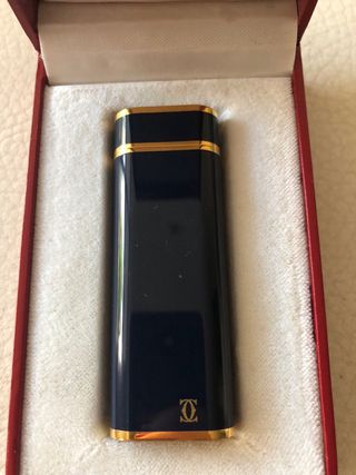 Mechero Le Must de Lacado azul/Dorado