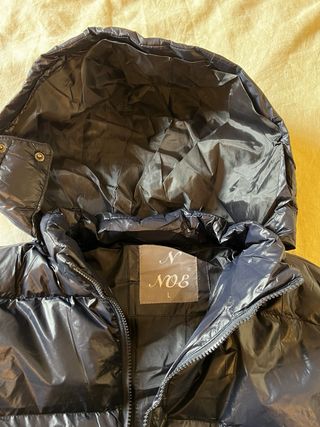 Parka azul de plumas