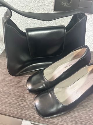 Conjunto Bolso y Zapatos Zara Negros