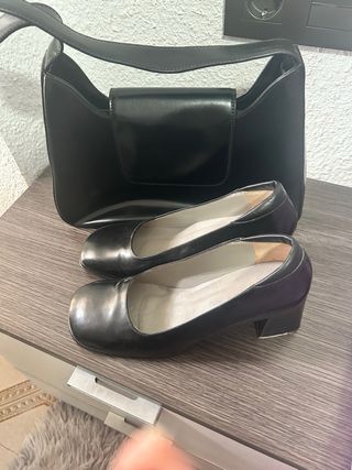 Conjunto Bolso y Zapatos Zara Negros