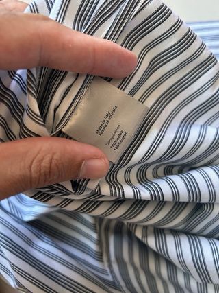 Camisa Dior Alta Costura Rayas