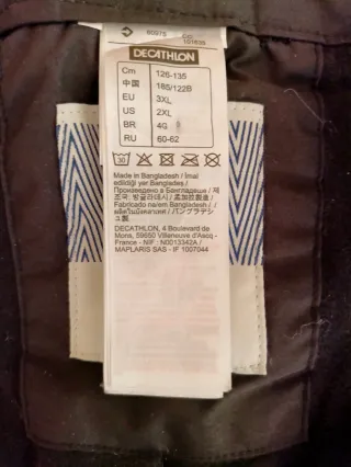 Pantaloncini da sci uomo 3XL con bretelle