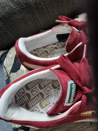 Zapatillas Puma Suede Mujer Burdeos/Blanco