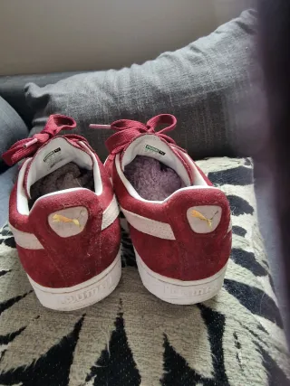 Zapatillas Puma Suede Mujer Burdeos/Blanco