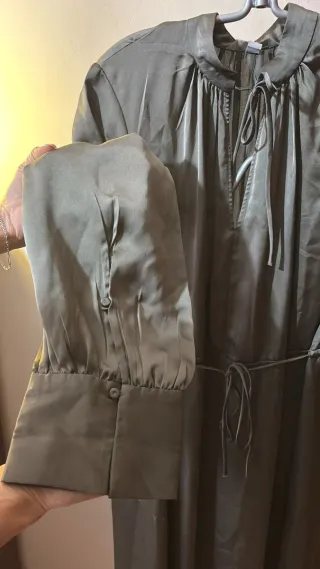 Vestido largo verde oscuro