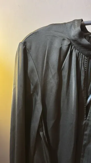 Vestido largo verde oscuro